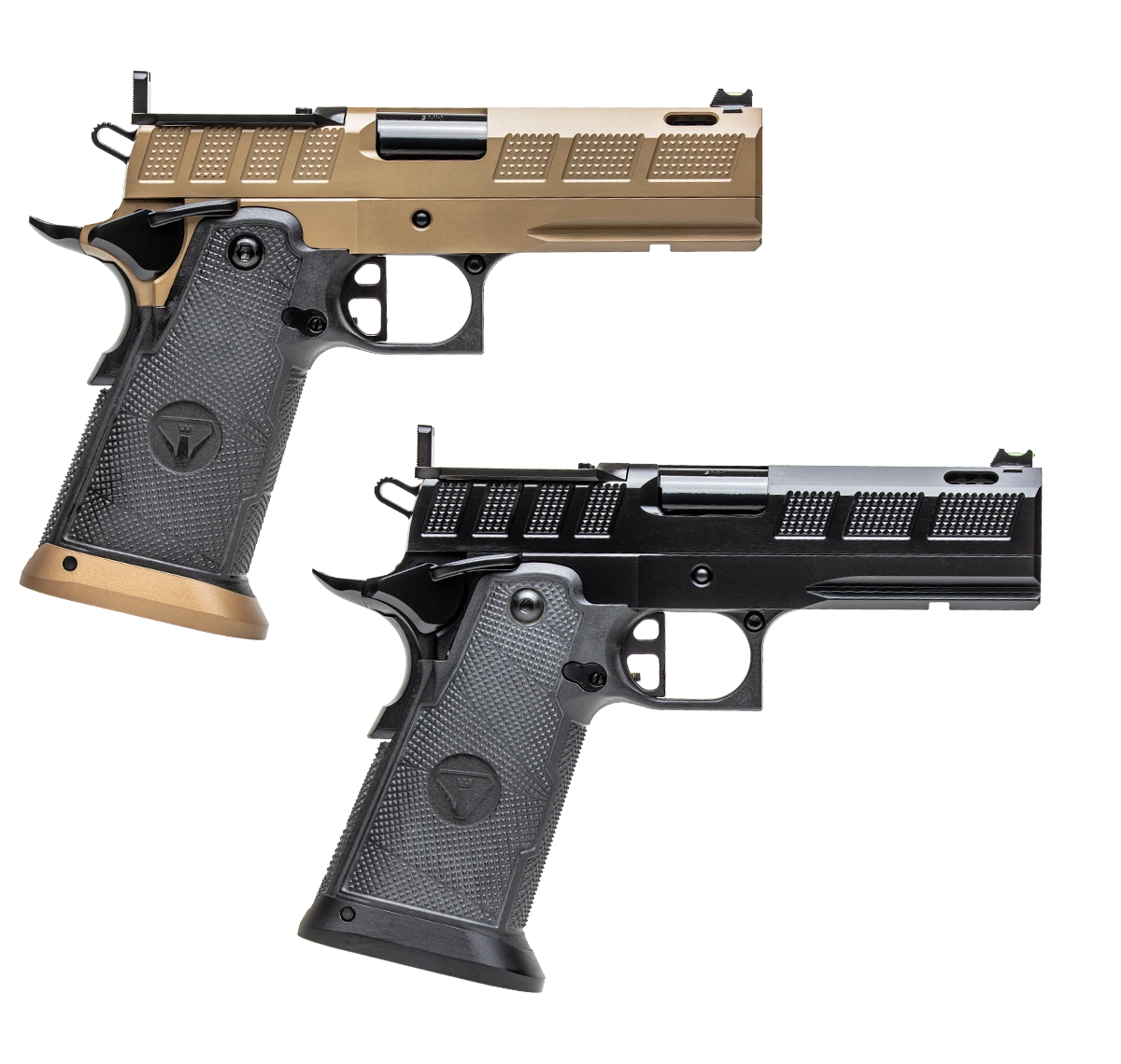 Watchtower Defense Vantage C double-stack 1911 in Black and PVD FDE