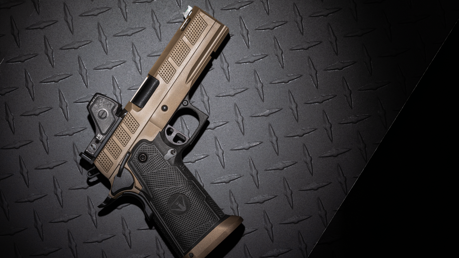 Watchtower Defense Vantage C double-stack 1911 in hand