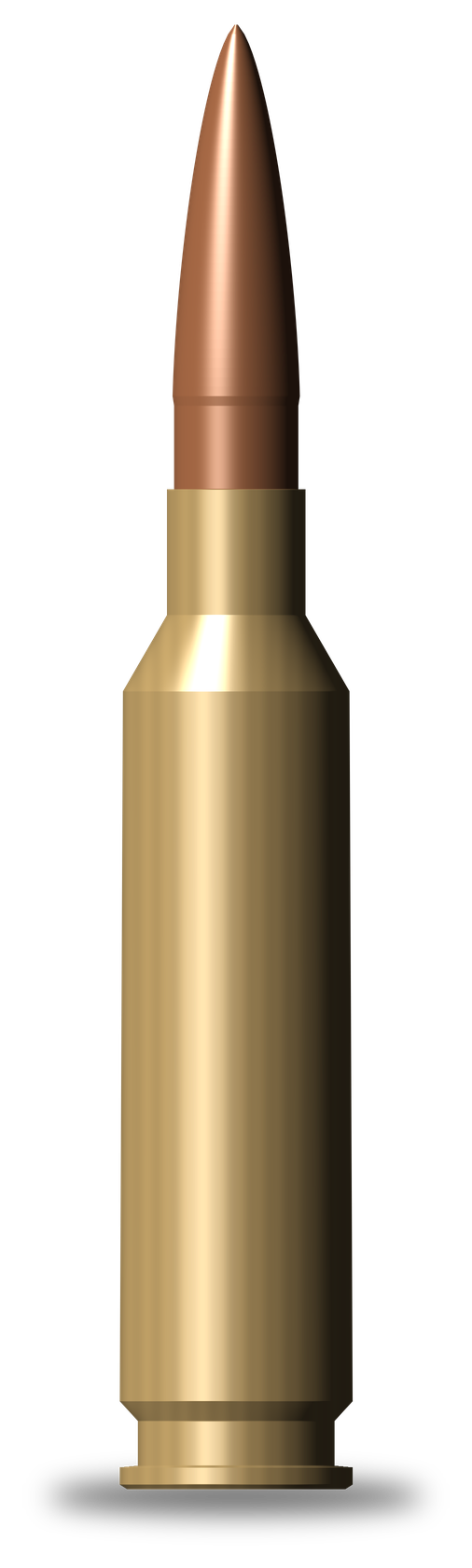 Stratis Bravo 7mm PRC cartridge, side profile drawn to scale from SAAMI dimensions