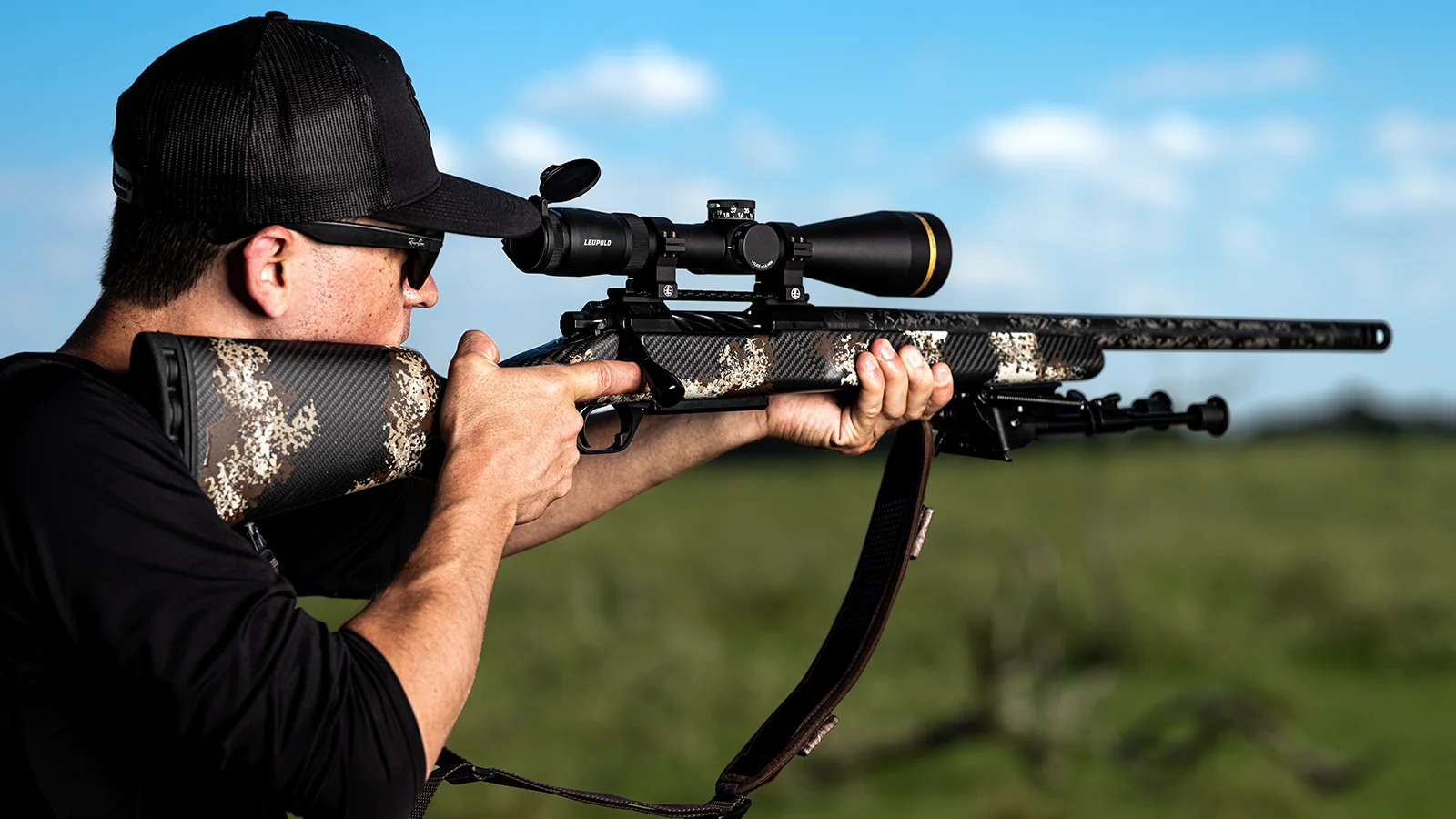Shooter on target with the Watchtower Defense Stratis bolt-action rifle